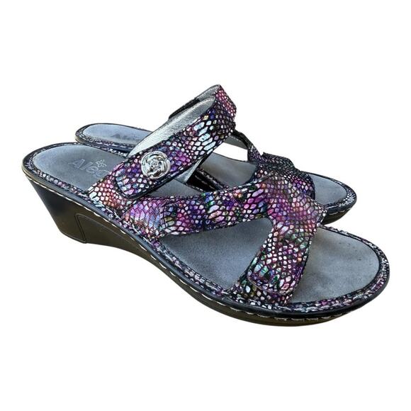 Alegria Loti Wedge Slide Sandal Women size 38 US 8-8.5 - Picture 1 of 8